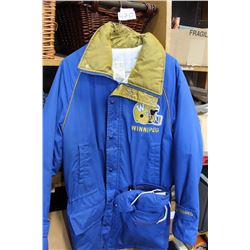 WINNIPEG BLUE BOMBER JACKET SIZE SMALL