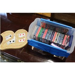 LOT OF PLAYING CARDS AND CRIB BOARDS