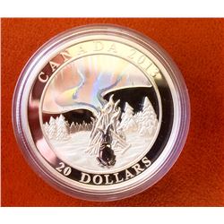 RCM Issue: 2013 20$ Fine Silver Astory of the Northern Lights: The Great Hare, hologram No Tax C.O.A
