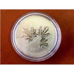 RCM Issue: 2011 10$ Fine Silver Maple Leaf Forever No Tax C.O.A & Box