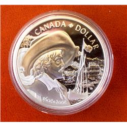 RCM Issue: 2008 1$ Silver coin Celebrating the 400th Anniversary of the Quebec City (1608-2008) C.O.