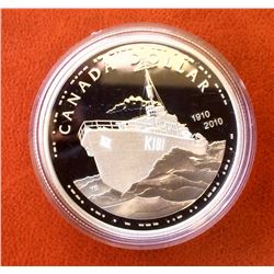 RCM Issue: 2010 1$ Sterling Silver 100th Anniversary of the Canadian Navy (1910-2010) C.O.A & Box