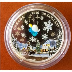 RCM Issue: 2016 20$  Fine Silver Angel-Handcrafted in Murano, italy, No Tax C.O.A & Box