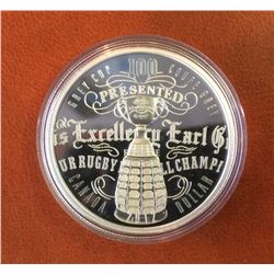 RCM Issue: 2012 1$  Fine Silver 100 th Anniversary Grey Cup, No Tax C.O.A & Box