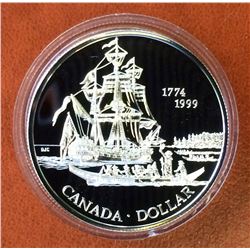 RCM Issue: 1999 1$ Sterling Siver  225 anniversary of the Voyage of Juan Perezz and the Sighting of 