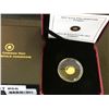 Image 2 : RCM Issue: 2011 0,5 gr Fine Gold Cougar C.O.A & Box