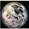Image 1 : RCM Issue: 2012 15$ Proof Fine Scallop Shape Silver coin, Lunar Lotus Year of the Dragon,  C.O.A & B
