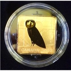 RCM Issue: 2013 3$ Square Sterling Silver Coin-Barn Owl, C.O.A. & Box
