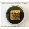 Image 1 : RCM Issue: 2013 3$ Square Sterling Silver Coin-The Beaver, C.O.A. & Box