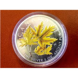 RCM Issue: 2006 Silver Maple Leaf Coroured Coin-Silver Maple, C.O.A. & Box, 20 000 minted, No Tax