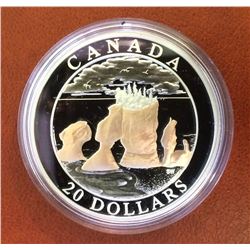 RCM Issue: 2004 20$ Silver Coin-The Hopewell Rocks, C.O.A. & Box, No Tax