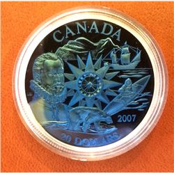 RCM Issue: 2007 20$ Sterling Silver Plasma Coin, International Polar Year - C.O.A. & Box