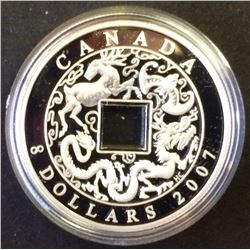 RCM Issue: 2007 8$ Fine Silver Chinese Coin, with C.O.A. & Box, No Tax
