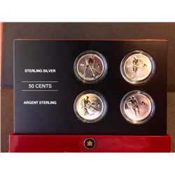 RCM Issue: 2005 Hockey Legends of The Toronto Maple Leafs, 4-Coin Set, Sterling silver