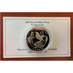 RCM Issue: 2005 5$  Fine Silver Special Edition Saskatchewan Centenial, No Tax C.O.A & Box