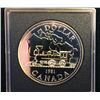Image 1 : RCM Issue: 1981 Brillant Uncirculated Silver Dollar- Railway Centenial