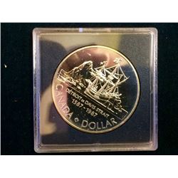 RCM Issue: 1987 Brillant Uncirculated Silver Dollar- Vancouver Centennial