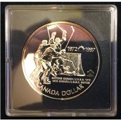 RCM Issue: 1997 Brillant Uncirculated Silver Dollar- 25th Canada - Russia 1972-1997