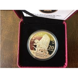 MRC: 2013 $20 Fine Silver- Canadian Dinosaurs: Bathygnathus Borealis, No Tax