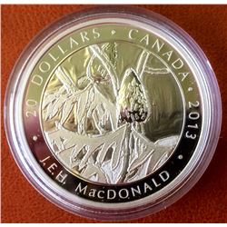 MRC: 2013 $20 Fine Silver-J.E.H. MacDonalds-Sumacs, No Tax