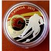 Image 1 : MRC: 2015 $10 Fine Silver Calgary Flames.  C.O.A. Box &Sleeve, No Tax.