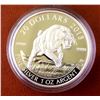 Image 1 : MRC: 2015 $20 Fine Silver Coin-Prehistoric Animals-American Scimitar Sabre-Tooth cat, 1 OZ C.O.A Box