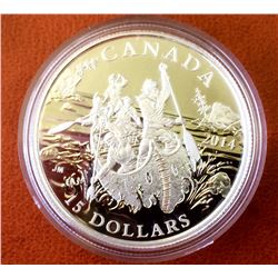 MRC: $15 Fine Silver Coin- Exploring du Canada - The Voyageurs, C.O.A Box & Sleeve, No Tax