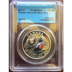 RCM: 2014 $10 PR-69 CCCS Harlequin Duck- Ultra Heavy Cameo
