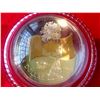 Image 1 : RCM; 2005 gold plated 1$ Silver The Flag, coin with one scatch