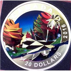 MRC: 2016 1 OZ Geometry in Art: The Maple Leaf – C.O.A. Present in a Lighthouse Quadrum. Tax Exempt.