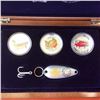 Image 2 : MRC: 2016 Canadian Big Fish 1 oz. Fine Silver 3-Coin Set, C.O.A, Wooden Box, No Sleeve, Tax Exempt.