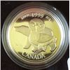 Image 1 : MRC: 1999 25-cent Sterling Silver April Millennium coin, C.O.A. & Lether clamshell Box