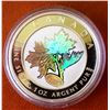 Image 1 : MRC: 2003 1 Oz $Silver Good Fortune Silver Maple Leaf Coin, C.O.A. Box