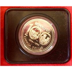 MRC: 1974 Uncirculated Winnipeg Nickel Dollar in Mint Holder