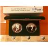 Image 2 : RCM: 1986 $20 Proof XV Olympic Winter Games, Set of Two Sterling Coin. Downhill Skiing & Speed Skati