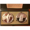 Image 1 : RCM: 1986 $20 Proof XV Olympic Winter Games, Set of Two Sterling Coin. Ski Jumping & Bobsleigh