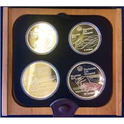 RCM: 1975  Montreal Summer Olympic Games-Serie V Set of $ Sterling Coin 2 x $10 $ 2 x $5 Dollars.