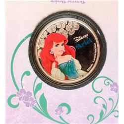 New Zeland Mint: 2015 Disney Princess Ariel Surrounded by Relief Engraved Flowers. 1 Oz .999 pure Si