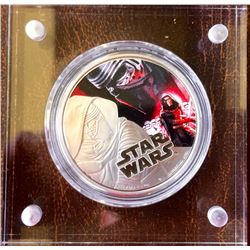 Niue Mint: 2016 Star Wars.The Force Awakens: KYLO REN 1 Oz .999 pure Silver Coin