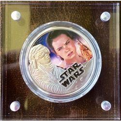 Niue Mint: 2016 Star Wars.The Force Awakens: REY 1 Oz .999 pure Silver Coin