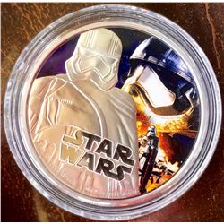 Niue Mint: 2016 Star Wars. The Force Awakens: CAPTAIN PHASMA 1 Oz .999 pure Silver Coin