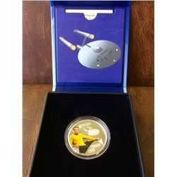 MRC: 2016 $10 Star Trek Fine Silver Coin: Captain Kirk, C.O.A. No Tax