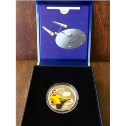 MRC: 2016 $10 Star Trek Fine Silver Coin: Captain Kirk, C.O.A. No Tax