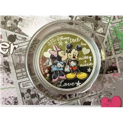 Niue Mint:2015 $2 Disney in Love-Mickey+Minnie 1 oz .9999 silver