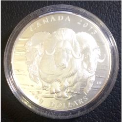 RCM: 2015 $100 x $100 Fine Silver 1  OZ The Muskox Dweller of the High Arctic, No TAX