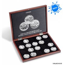 Volterra Uno de Luxe 20 $100 FOR $100 Argent, High-quality mahogany style presentation case for 20 $