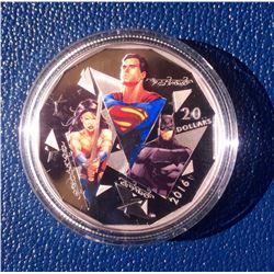 RCM: $20 Fine Silver Coin-Batman V Superman: Dawn Of Justice-The Trinity, No Tax