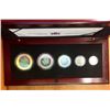 Image 2 : MRC: 2003 Silver Maple Leaf Hologram Fractional Set, C.O.A. & Box, No Tax