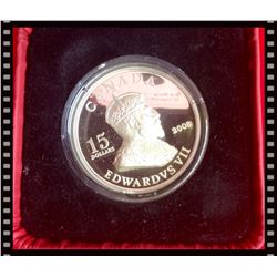 MRC: 2008 $15 Sterling Silver Vignette of Edward VII From The Royal Series.