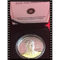 MRC: 2001 $15 Ultra-High Relief H.R.H. Prince William of Whales, Sterling Silver